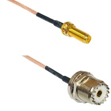 RG316 RP-SMA Female Long to UHF Female BULKHEAD RF Cable Rapid-SHIP LOT