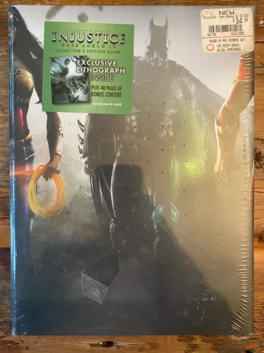 SEALED NEW INJUSTICE GODS AMONG US COLLECTORS EDITION GUIDE EXCLUSIVE LITHOGRAPH