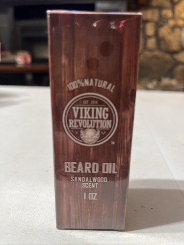 Viking Revolution Beard Oil Conditioner All Natural Sandalwood Scent 4/27