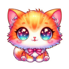 Wall decal sticker cute cat wall sticker 18 x 18 cm large