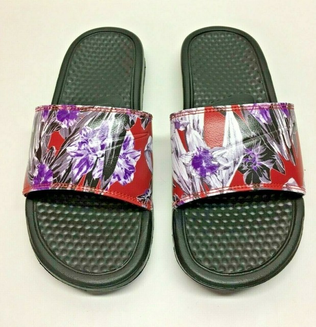 nike floral benassi slides
