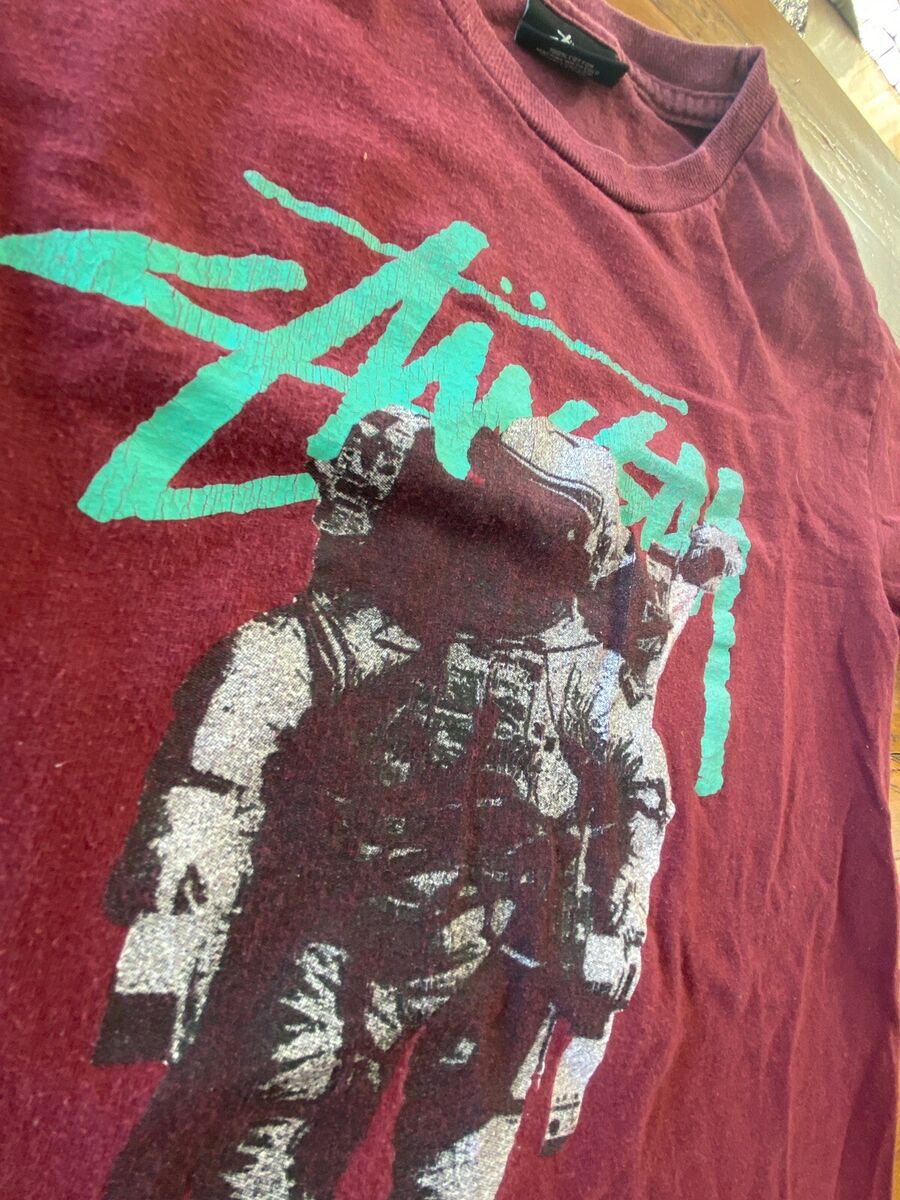 Vtg 90s Stussy Intergalactic Roots Crew Astronaut T Shirt Vtg 90s Stussy Intergalactic Roots Crew Astronaut T Shirt