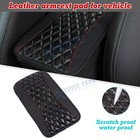 Glossy Black Rhombus Shape Armrest Cushion Cover Center Hand Rest Seat Box Pad