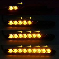 2x 9 Led Car Strip Drl Driving Fog Turn Signal Lamp Daytime Running Light 12v