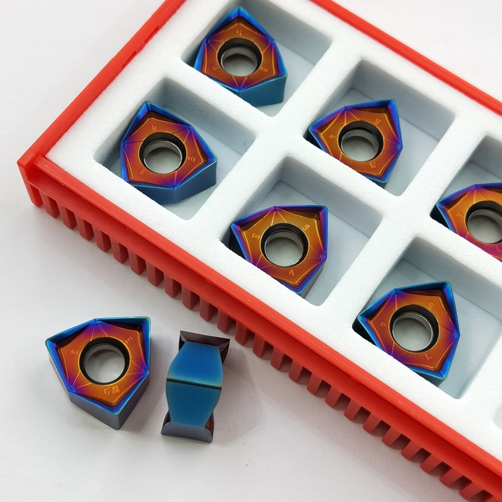 HRC50 WNMU080608EN-GM ZIMI-CNC 90 deg End mill Milling insert For MFWN90 holder