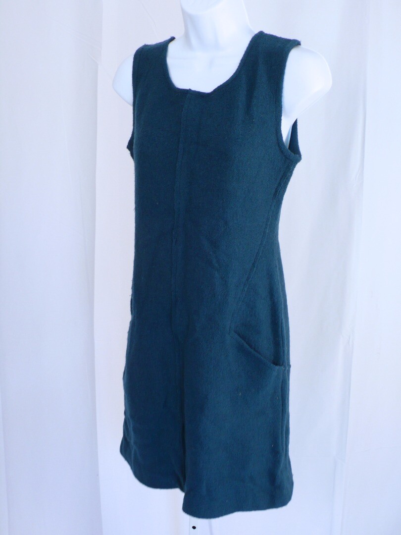 SPARROW BY ANTHROPOLOGIE NWT Turquoise Boiled Wool Sleeveless Jumper Dress S