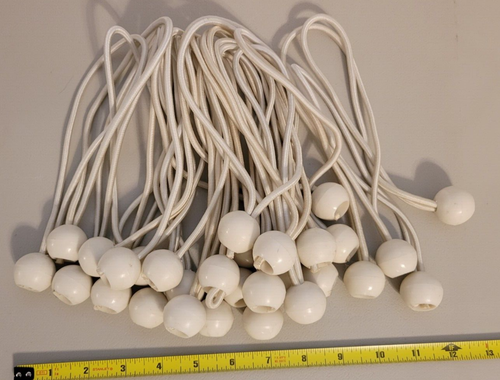 Cordones elásticos 30 piezas 8" bolas blancas toldo lona de alta resistencia amarres correas elásticas - Imagen 1 de 4