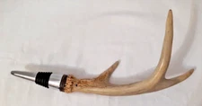 GENUINE DEER ANTLER WINE BOTTLE STOPPER