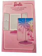 NWT Impressions Vanity Barbie LED Trifold Makeup Mirror with Magnification 3 Way