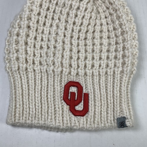 Women's Oklahoma Sooners Knit Beanie Stocking Cap With Pom NCAA College Sports - Picture 2 of 15