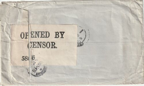 CORREO JAPONÉS EN CHINA: Cubierta registrada Tientsin a Dinamarca 1919. Arr.canc. - Imagen 2 de 2