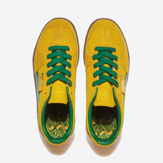 Puma Palermo Suede Shoes 'Pele Yellow/Archive Green' (396463