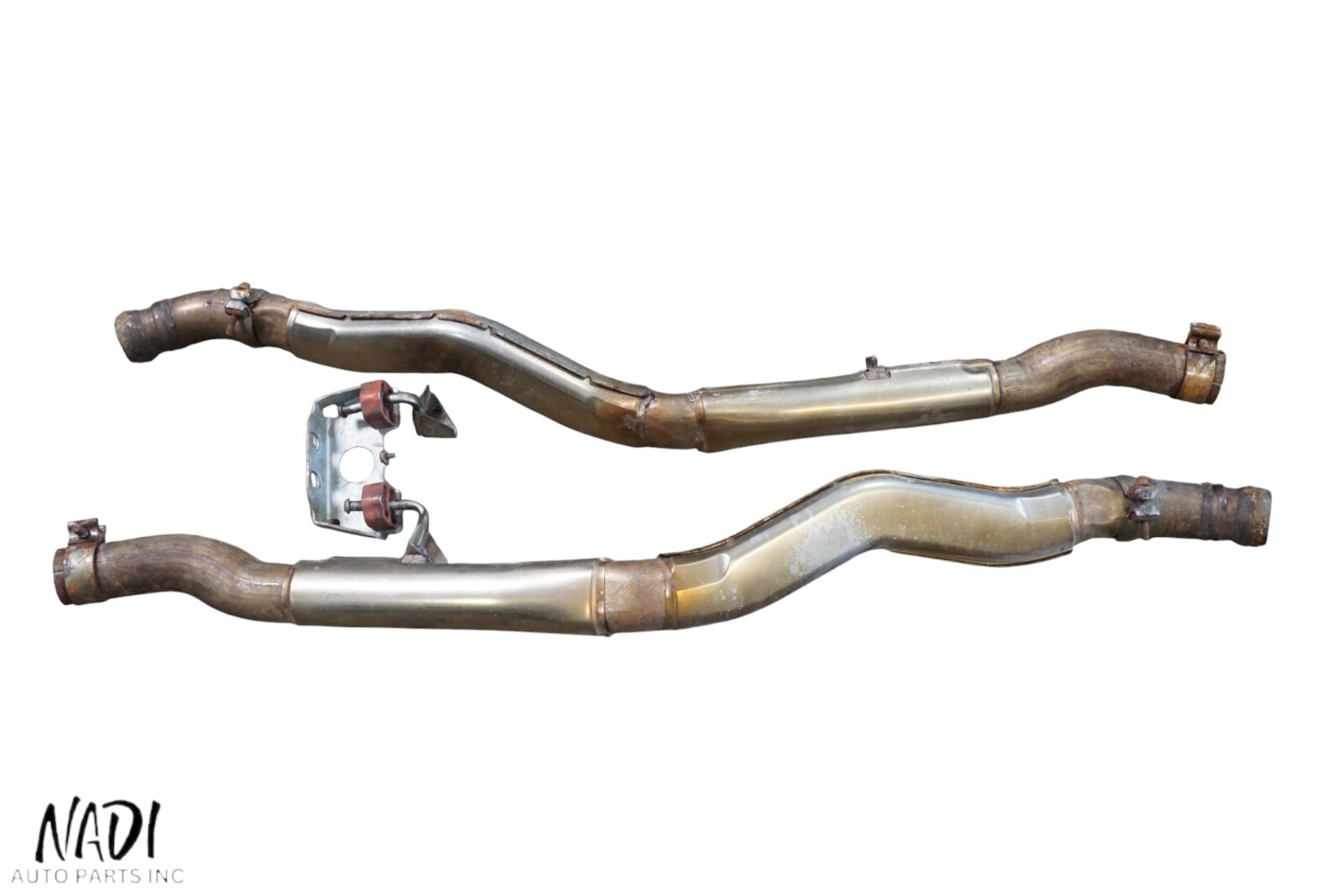 2009 - 2014 FERRARI CALIFORNIA 4.3L REAR LOWER MIDPIPE EXHAUST PIPE PAIR OEM