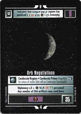 Star Trek CCG Orb Negotiations Near-Mint/NM Uncommon   DS9 1998