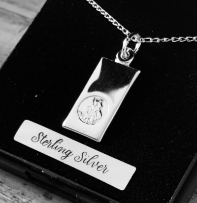 Sterling Silber St Christophorus 22 Zoll Kette UK Lieferant kostenlose Box