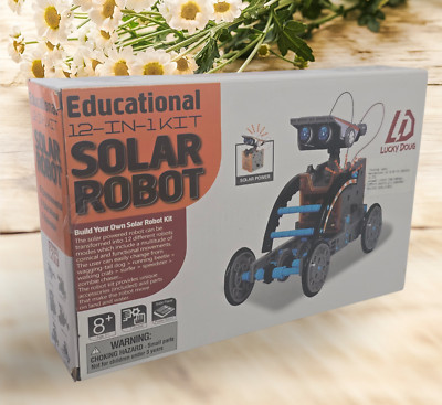 12-In-1 STEM Education DIY Solar Robot Toys Building Science Kits 8+ S12