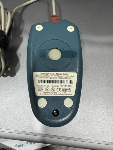 Microsoft Home Mouse 9-Pin Serial Port Vintage In Excellent Condition - Picture 2 of 3