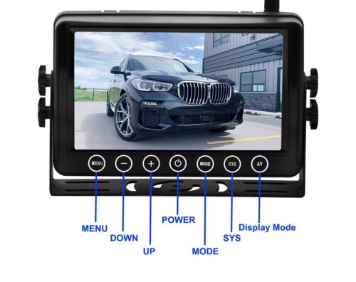 2 Solar Wireless Reversing Camera Magnetic 7" AHD Monitor Recording for Trailer - Picture 2 of 13