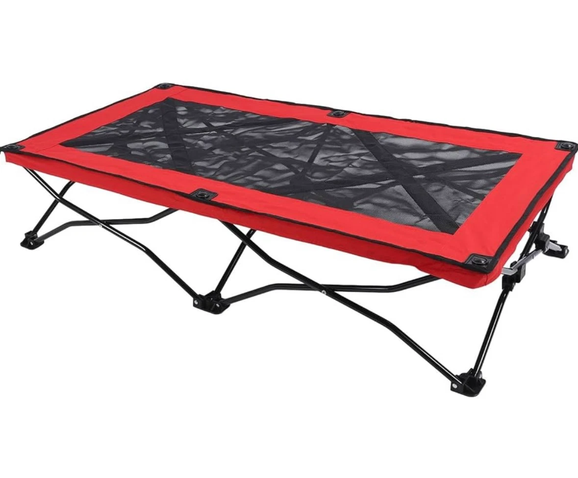 Portable Elevated Dog Bed Foldable Cat Pet Cot Scratch Outdoor Cam Sm Breathable