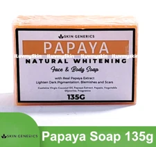 Skin Generics ORANGE PAPAYA Natural Whitening Face & Body Soap 135g