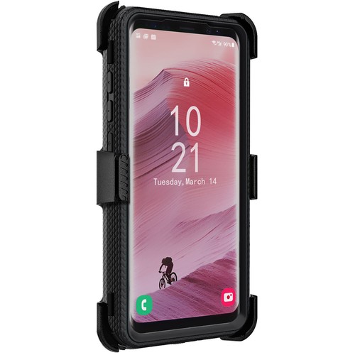Black Hybrid Shockproof Hard Protective Case Holster Belt Clip For Mobile Phones - Picture 34 of 39