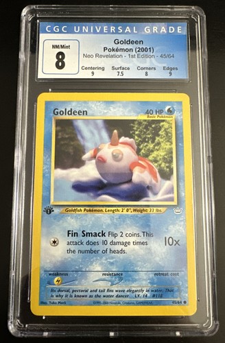 Goldeen (1st Edition) graded CGC 8 for sale on eBay