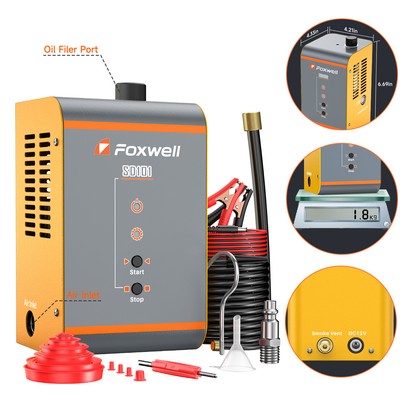 EVAP Smoke Machine Tester Automotive Pipe Leak Detector Vacuum Diagnostic Tool