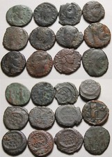 Lot genuine ancient Roman coins Constantine Constantius Constans Arcadius wreath