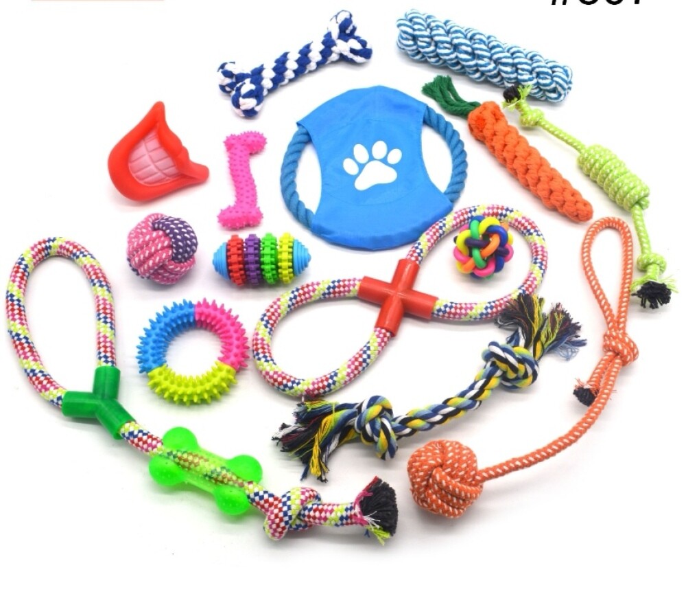 Rongrongago 7-teiliges Hundespielzeug Set - Strapazierfähige Kauspielzeuge In Geschenkbox