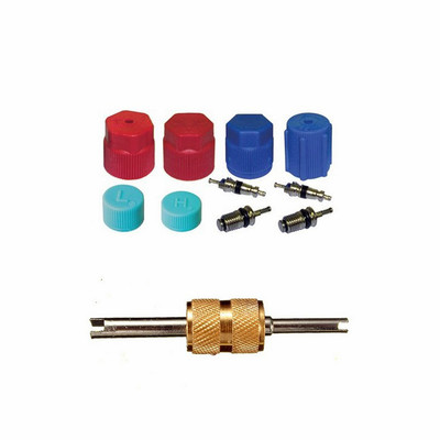 A/C System Valve Core and Cap + Schrader Recover Kit  MT2909