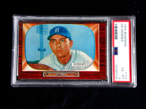 GIL HODGES 1955 BOWMAN BASEBALL CARD #158 PSA 6 EX/NM BROOKLYN DODGERS HOF