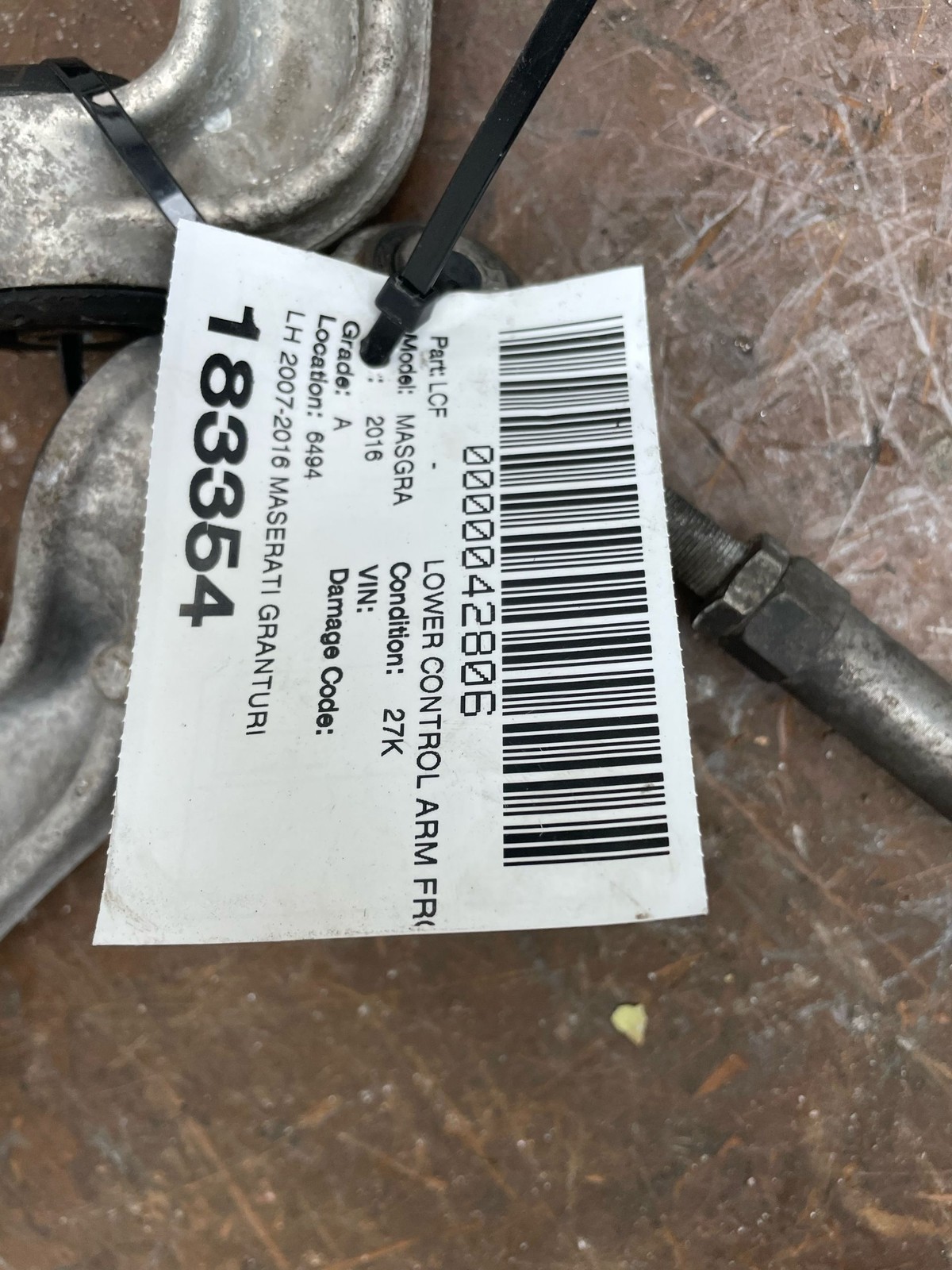 2007-2016 MASERATI GRANTURISMO 4.7L RWD LH REAR LEFT SIDE CONTROL ARM SET 3 OEM