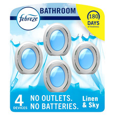 Febreze Bathroom Air Freshener Odor-Fighting for Small Spaces Scented Plug in Al