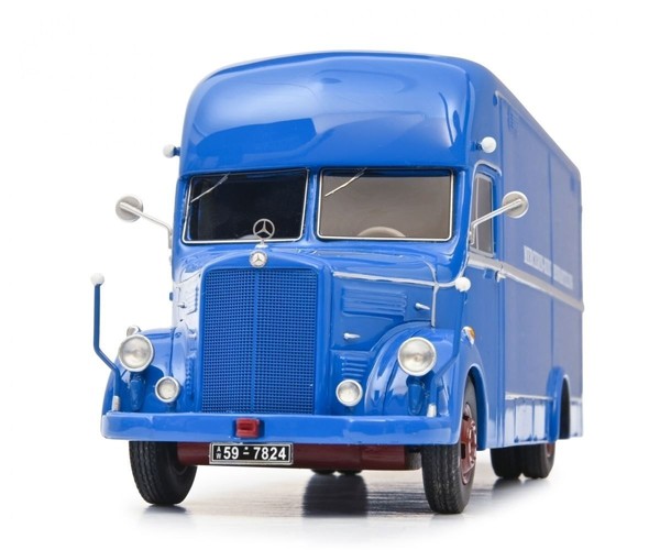 Mercedes-Benz O3500 Rennabteilung Schuco PROR43 1:43 Racing Blue Lkw-image