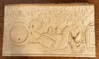 Vintage Primitive Wood Carving Folk Art Signed - Man with Beer Barrel 12