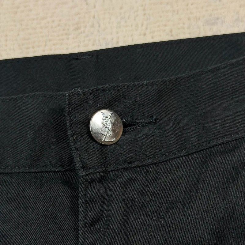 Vintage YSL Chino Trousers Men’s W34 L34 90s Straight Leg Made in Hong Kong image 4