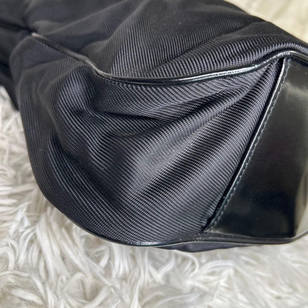 Minimal Bamboo Gucci Nylon Bag Handbag Black - GUCCI thumbnail 10