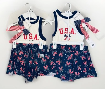between active girls 4th Of July Matching outfit 3-Pices Set Size 10 & 7 - Image 1 of 4