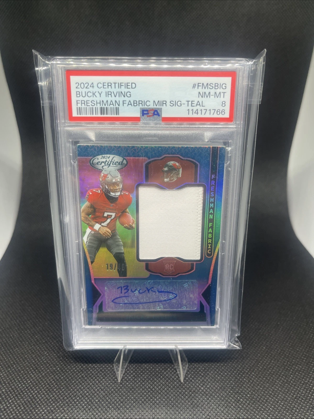 Bucky Irving Panini Certified Freshman Fabric Mirror Signatures #FMSBIG Teal