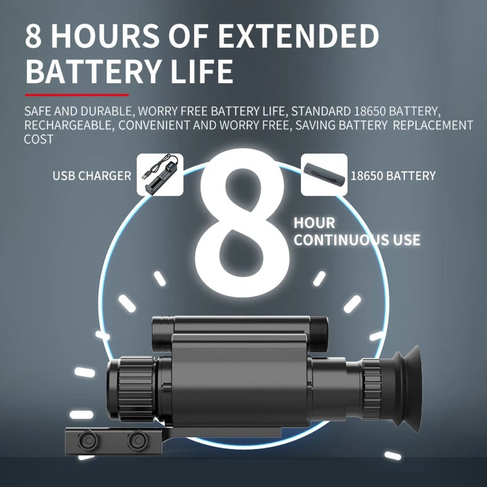 Magnification 4X Digital Zoom Infrared Night Scope 1.2 Inch OLED ZBCL - Image 3 of 4