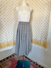 Vintage 90s Pendleton Houndstooth Midi Skirt Rayon Made USA 26 Waist