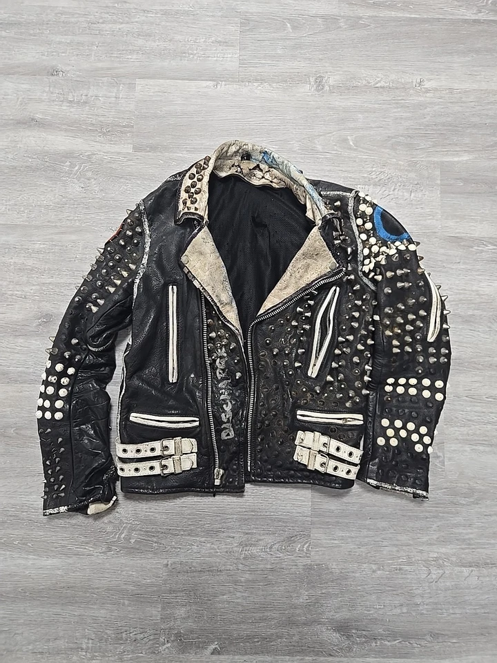 Chaqueta Misfits Hecha por Fan Made de finales de los 80 y principios de los 90 x Dead Kennedy (Pequeña) Foto 2 de 4