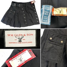 WM Glen and Son Scottish Highland Mens Utility Kilt size 48 Cotton Cargo Celtic