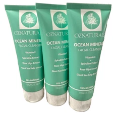 3 OzNaturals OCEAN MINERAL Facial Cleanser 4oz Ea 93% Natural 4oz Each