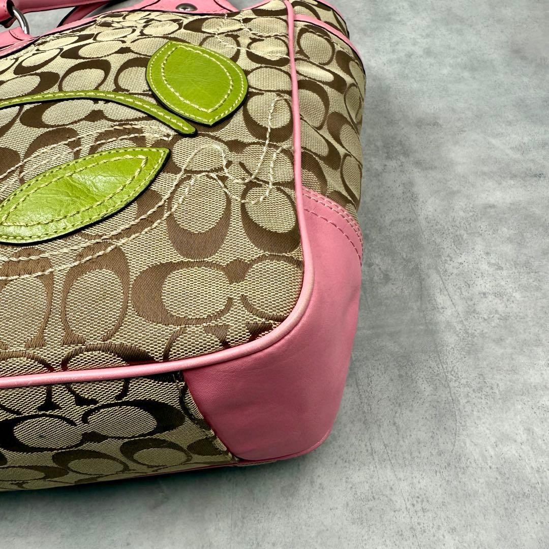 COACH Patchwork Flower Tote Bag Multicolor Leathe… - image 10