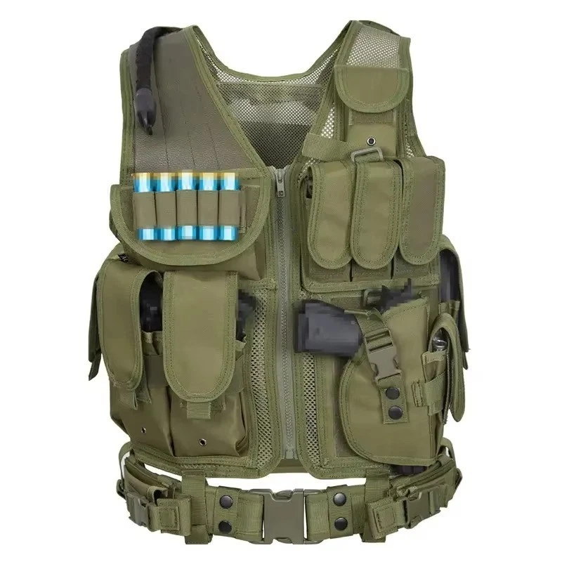 Тактический сетчатый жилет и дышащие чехлы Molle фиксированные универсальный регулируемый крой - Изображение 3 из 4