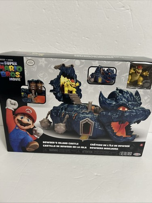 #ad Super Mario Bros. The Movie Bowser#x27;s Island Castle Playset New Sealed Box $105.00