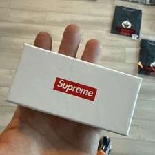 RED - Supreme Leather - Red Dice Set - Genuine LEATHER Case Box Logo - IN HAND