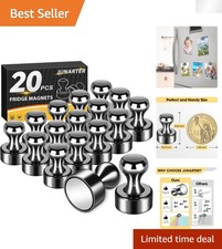 Versatile Magnetic Push Pins - 20 Pack for Fridge, Maps, and Dry Erase Boards