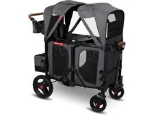 RADIO FLYER VOYA XT STROLLER WAGON 2 SEATER STROLLER FOR KIDS (GRAY)